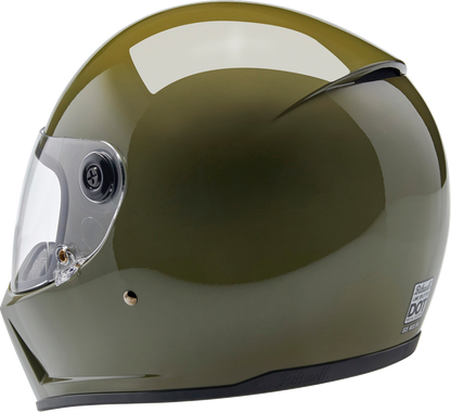 BILTWELL Lane Splitter Helmet - Gloss Olive Green - Medium 1004-154-503