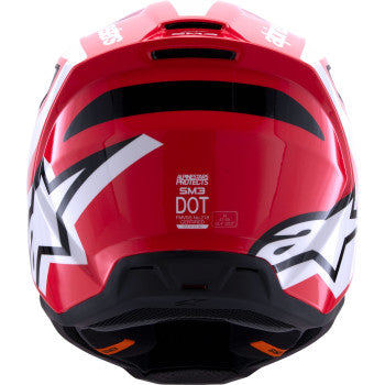 ALPINESTARS SM3 Helmet - Heat - Gloss Red/White/Black - Large 8301026-3126-L