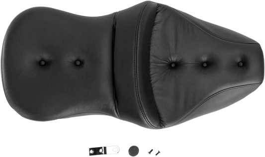 SADDLEMEN Pillow-Top Roadsofa Seat - Black - FLH/FLT '99-'07 897-06-181