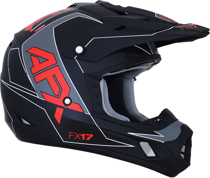 AFX FX-17 Helmet - Aced - Matte Black/Red - XL 0110-6487