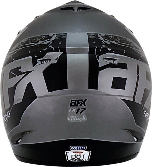 AFX FX-17 Helmet - Attack - Frost Gray/Matte Black - Large 0110-7139