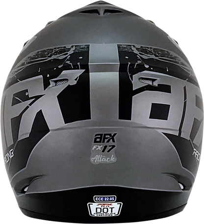 AFX FX-17 Helmet - Attack - Frost Gray/Matte Black - Small 0110-7137
