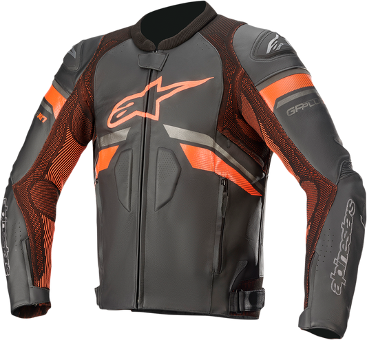 ALPINESTARS GP Plus R v3 Rideknit® Leather Jacket - Black/Red Fluo - US 44 / EU 54 3100321-1030-54