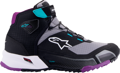 ALPINESTARS Stella CR-X Drystar® Shoes - Black/Gray/Teal/Purple - US 8 261152313708
