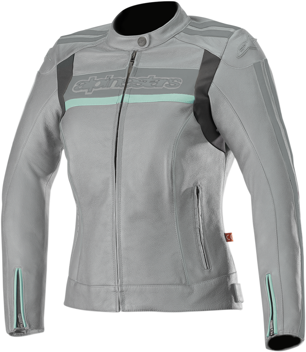 IN STOCK ALPINESTARS Stella Dyno v2 Jacket - Gray/Aqua - US 2 / EU 38 3112518-904-38 004025524 2813-0798