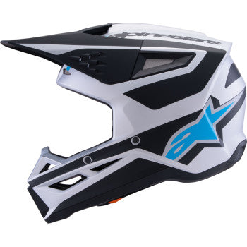 ALPINESTARS SM3 Helmet - Heat - Matte Silver/Blue/Black - Small 8301026-1949-S