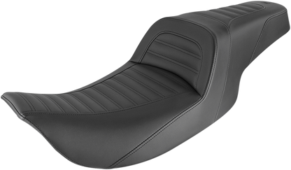 SADDLEMEN Slim Roll & Pleat Seat - Black 897-06-161