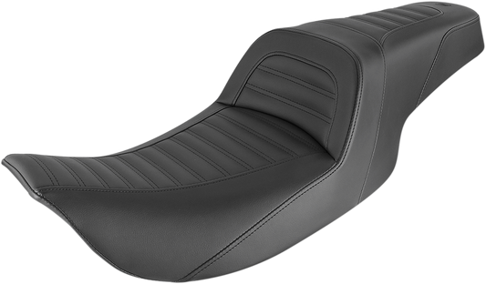 SADDLEMEN Slim Roll & Pleat Seat - Black 897-06-161