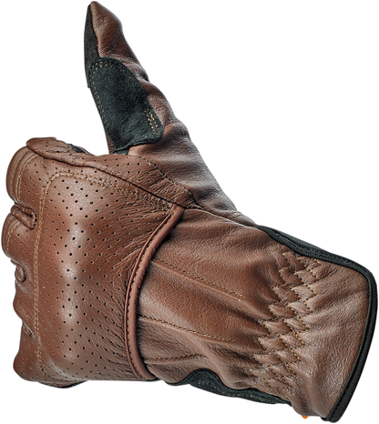BILTWELL Borrego Gloves - Chocolate/Black - Large 1506-0201-304