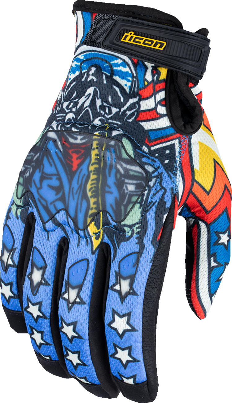 ICON Hooligan™ CE Flyboy Gloves - Blue - XL 3301-4712