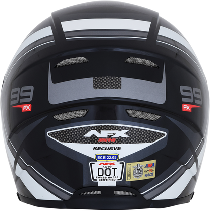 AFX FX-99 Helmet - Recurve - Black/White - Small 0101-11116