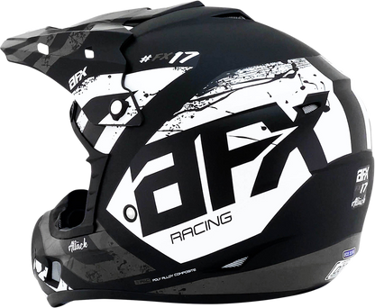 AFX FX-17Y Helmet - Attack - Matte Black/Silver - Large 0111-1401