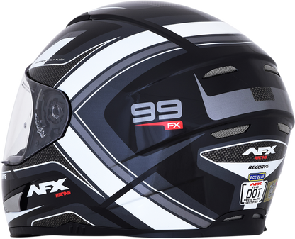 AFX FX-99 Helmet - Recurve - Black/White - Medium 0101-11117