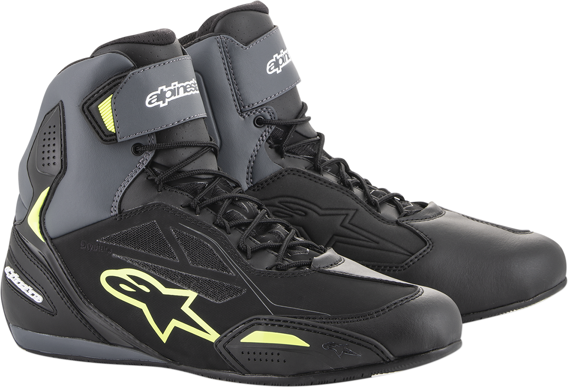 ALPINESTARS Faster-3 Drystar® Shoes - Black/Gray/Yellow - US 9 2540719175-9