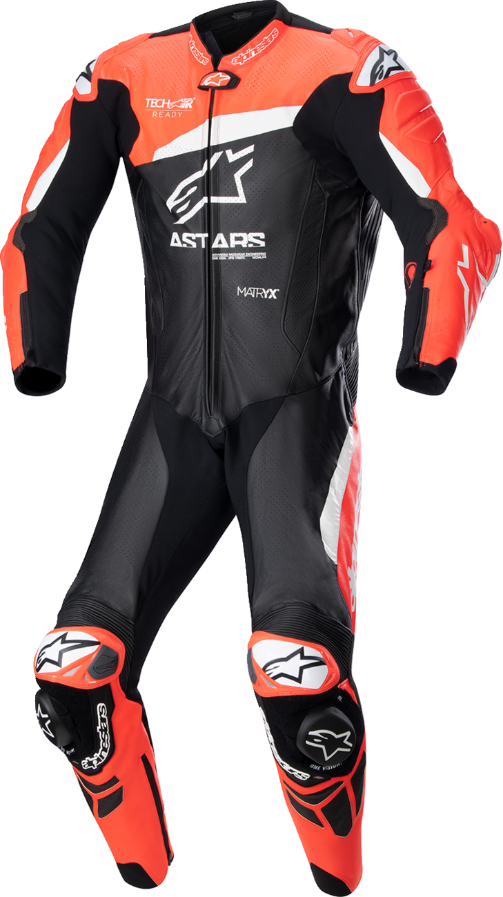 IN STOCK OPEN BOX ALPINESTARS GP Plus v4 Leather Suit - Black/Red Fluo/White - US 46 / EU 56 3150523132156