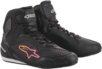 ALPINESTARS Stella Faster-3 Rideknit Shoes - Black/Yellow/Pink - US 10 2510520143910