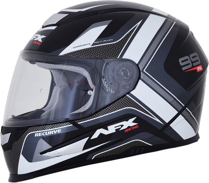 AFX FX-99 Helmet - Recurve - Black/White - Large 0101-11118