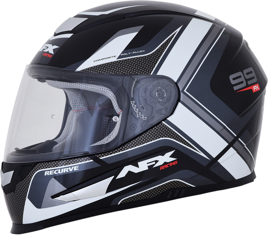 AFX FX-99 Helmet - Recurve - Black/White - Large 0101-11118