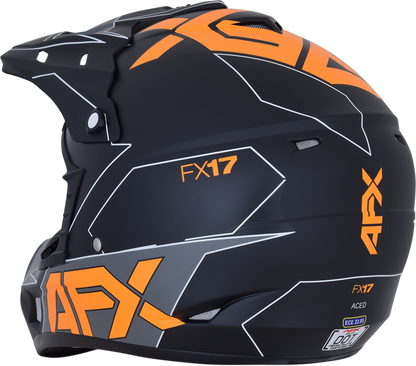 AFX FX-17 Helmet - Aced - Matte Black/Orange - Medium 0110-6505