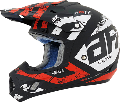 AFX FX-17Y Helmet - Attack - Matte Black/Red - Large 0111-1404