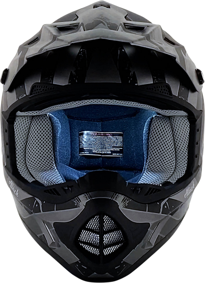 AFX FX-17Y Helmet - Attack - Frost Gray/Matte Black - Large 0111-1398