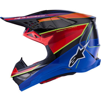 ALPINESTARS Supertech M10 Helmet - MIPS® - Era - Gloss Blue/Red/Yellow Fluo - XS 8301223-7356-XS