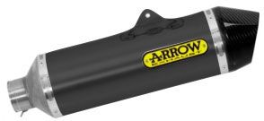 IN STOCK OPEN BOX  Arrow Ktm 690 Enduro '09/16 Homologated Aluminium Dark Race Tech Silencer With Carbon End Cap For Arrow Link Pipes 72618akn