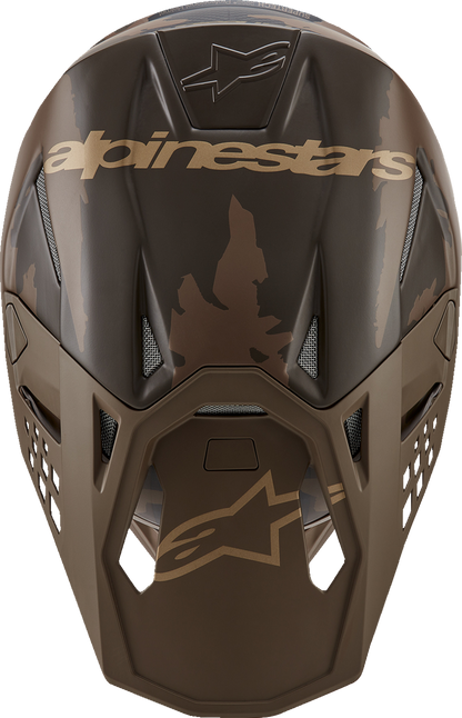 ALPINESTARS Supertech M10 Helmet - Squad - MIPS® - Dark Brown/Gold - Large 8302823-839-LG