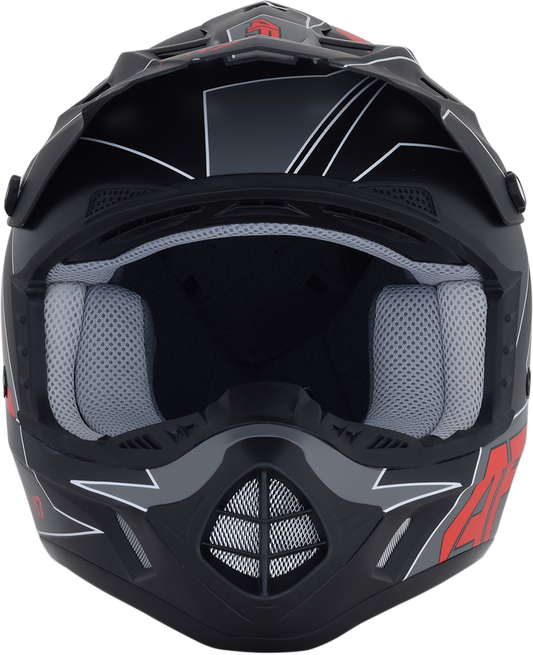 AFX FX-17 Helmet - Aced - Matte Black/Red - Large 0110-6486