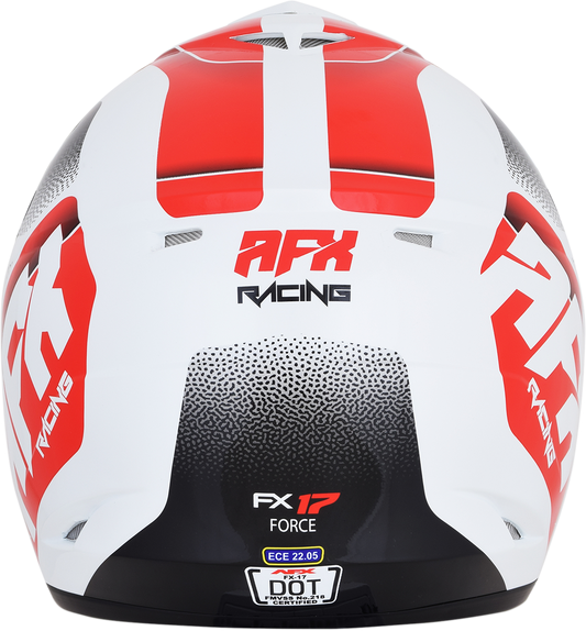 AFX FX-17 Helmet - Force - Pearl White/Red - Medium 0110-5245