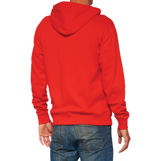 100% Official Fleece Zip-Up Hoodie - Red - XL 20032-00018