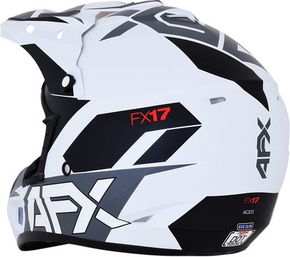 AFX FX-17 Helmet - Aced - Matte White/White - Medium 0110-6495