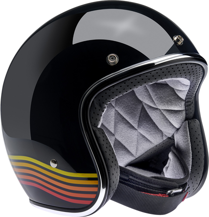 BILTWELL Bonanza Helmet - Gloss Black Spectrum - Medium 1001-536-203