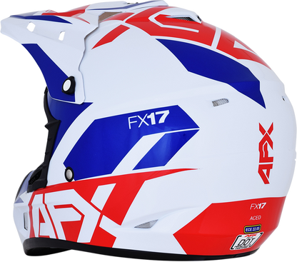 AFX FX-17 Helmet - Aced - Red/White/Blue - 2XL 0110-6483