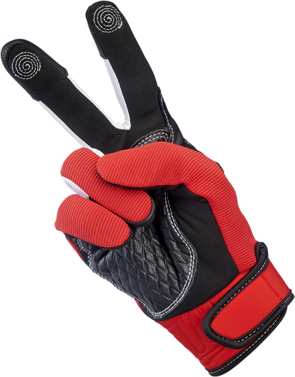 BILTWELL Baja Gloves - Red - Large 1508-0801-304