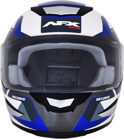 AFX FX-99 Helmet - Recurve - Pearl White/Blue - Medium 0101-11122