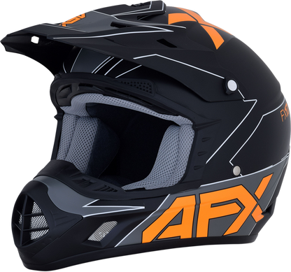 AFX FX-17 Helmet - Aced - Matte Black/Orange - Medium 0110-6505