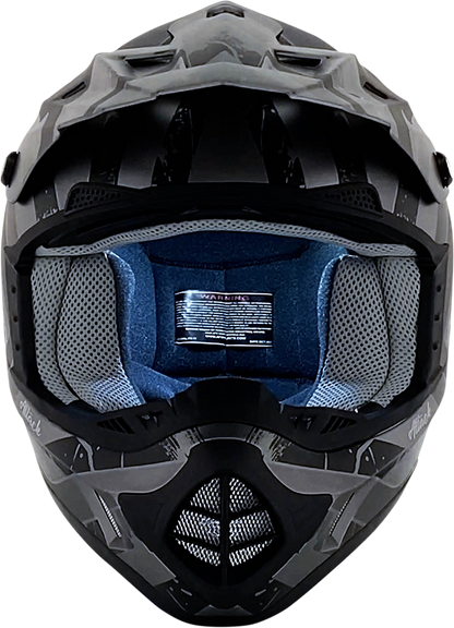 AFX FX-17Y Helmet - Attack - Frost Gray/Matte Black - Medium 0111-1397