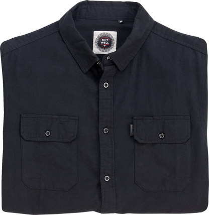 BILTWELL Blackout Lightweight Flannel - Large 8145-068-004