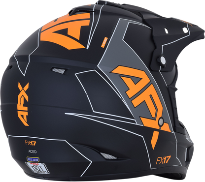 AFX FX-17 Helmet - Aced - Matte Black/Orange - XL 0110-6507