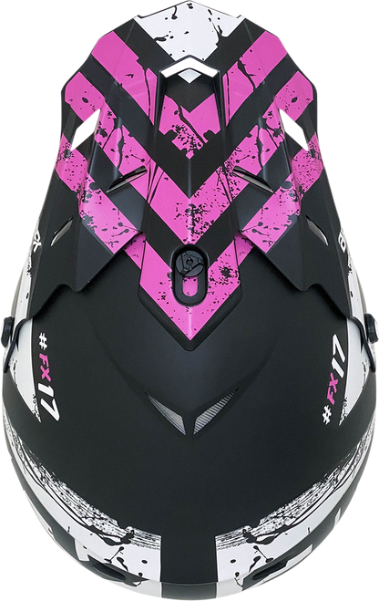 AFX FX-17 Helmet - Attack - Matte Black/Fuchsia - XL 0110-7170