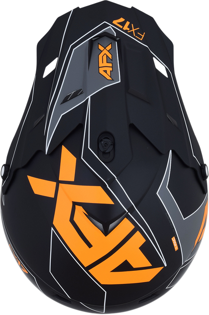 AFX FX-17 Helmet - Aced - Matte Black/Orange - Medium 0110-6505