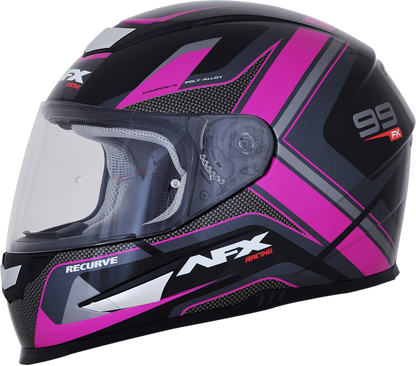 AFX FX-99 Helmet - Recurve - Black/Fuchsia - Medium 0101-11103