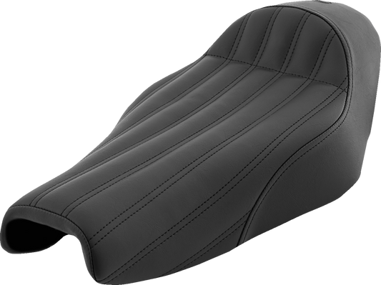SADDLEMEN Knuckle Solo Seat - Ribbed - Black 807-11-0023