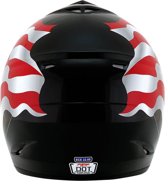 AFX FX-17 Helmet - Flag - Black - Medium 0110-2370