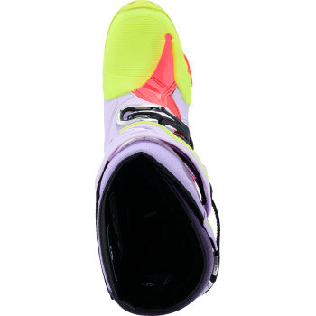 ALPINESTARS Tech 10 Supervented Boots - Purple/Fluorescent Yellow/Diva Pink - US 12 / EU 47 2010520-3150-12