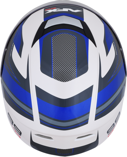 AFX FX-99 Helmet - Recurve - Pearl White/Blue - Medium 0101-11122
