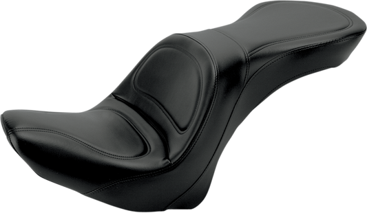 SADDLEMEN Seat - Explorer - Without Backrest - Stitched - Black - FLSTC '06-'17 800-23-0291