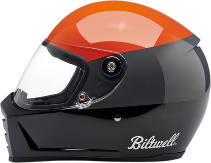 BILTWELL Lane Splitter Helmet - Gloss Podium Orange/Gray/Black - 2XL 1004-550-106
