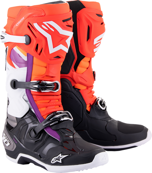 ALPINESTARS Tech 10 Boots - Black/Red/Orange/White - US 11 2010020-1332-11